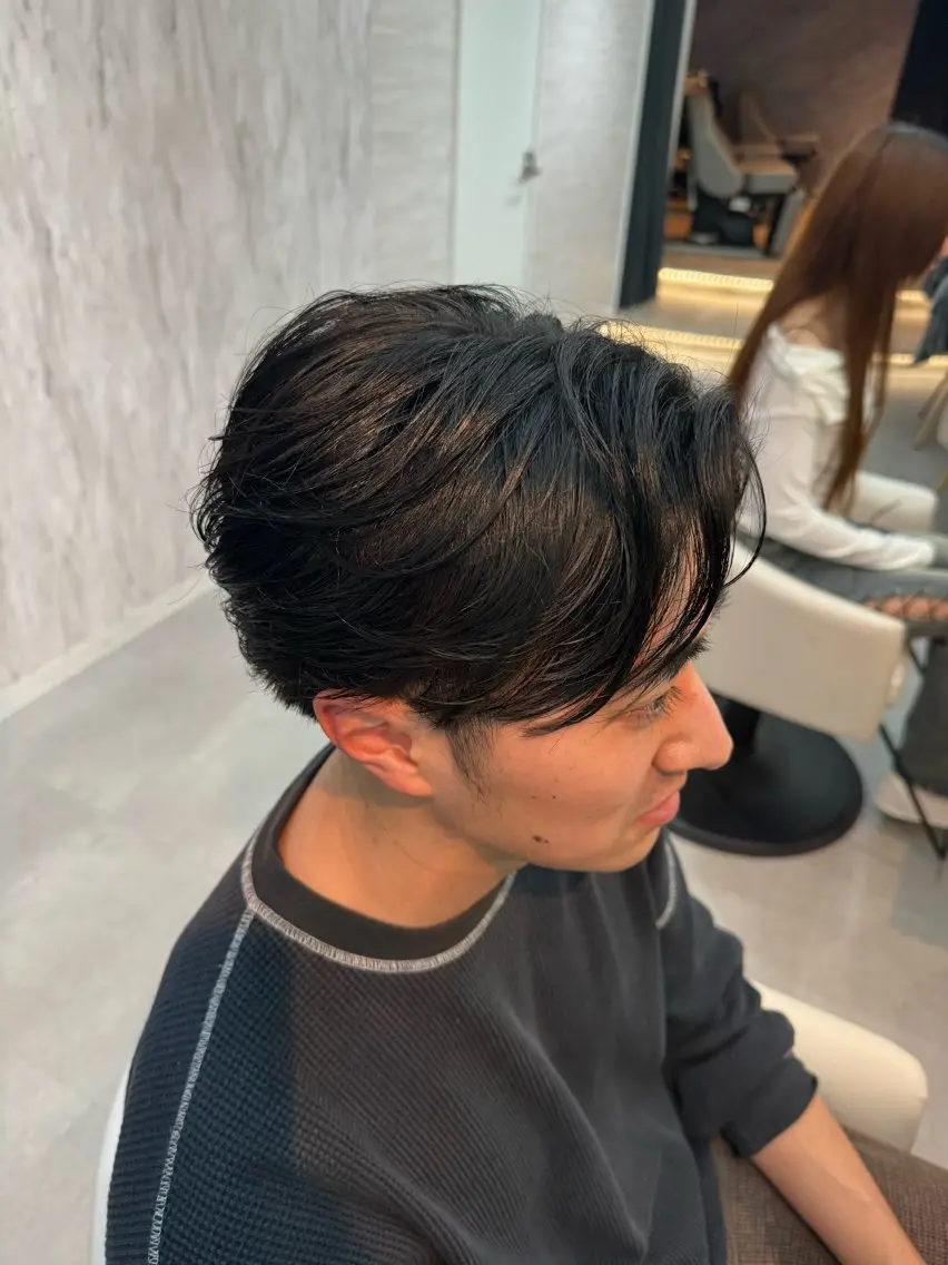 ミディアム メンズ カット ヘッドスパ 【メンズ特化】池袋 韓国スタイル飯塚のヘアスタイル