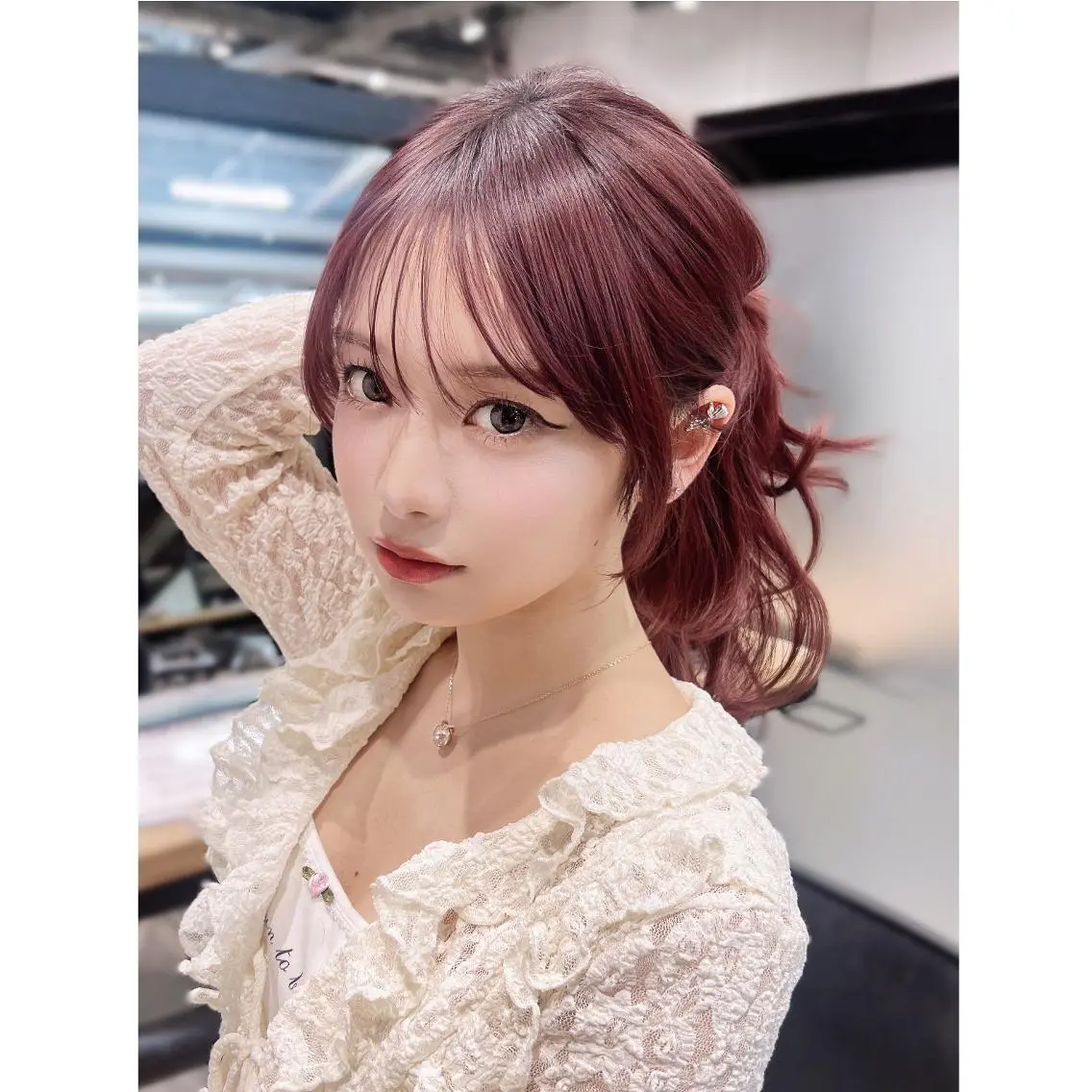 カラー セミロング 韓国風ヘア カット ITbyALBUM 松戸のヘアスタイル