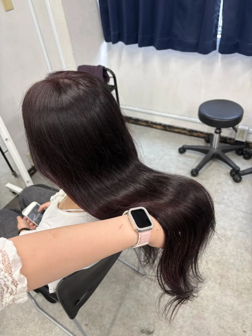ロング カラー カット ヘアカラー 韓国っぽ×透け感🪽 Fumi 🤍のヘアスタイル