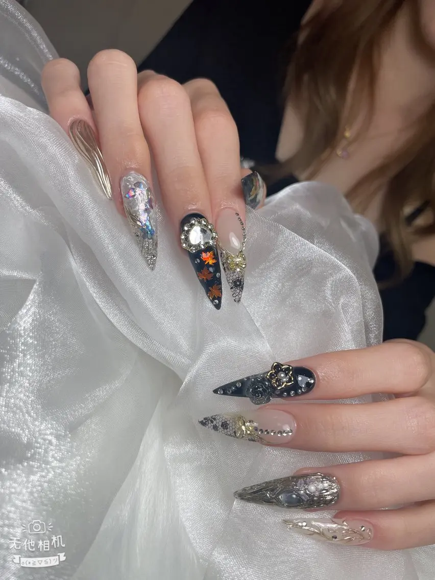 ネイル 成人式 ジェルネイル ネイルチップ ハンドネイル MoMoA Nail ネイル長さ出し専門店のネイルデザイン