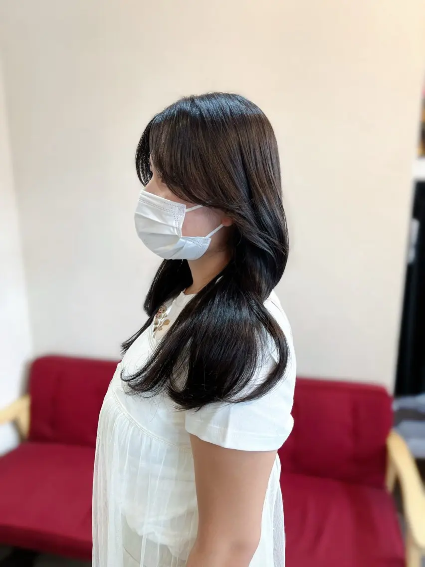 カラー ヘアアレンジ カット ヘアカラー 似合わせ顔まわり カット💛森尾真由美のヘアスタイル