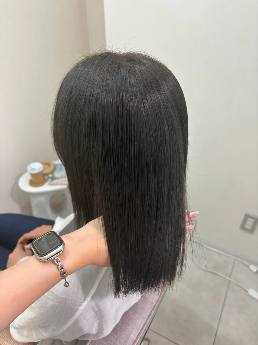 ミディアム カット ヘアカラー トリートメント newi広島／ Ririのヘアスタイル