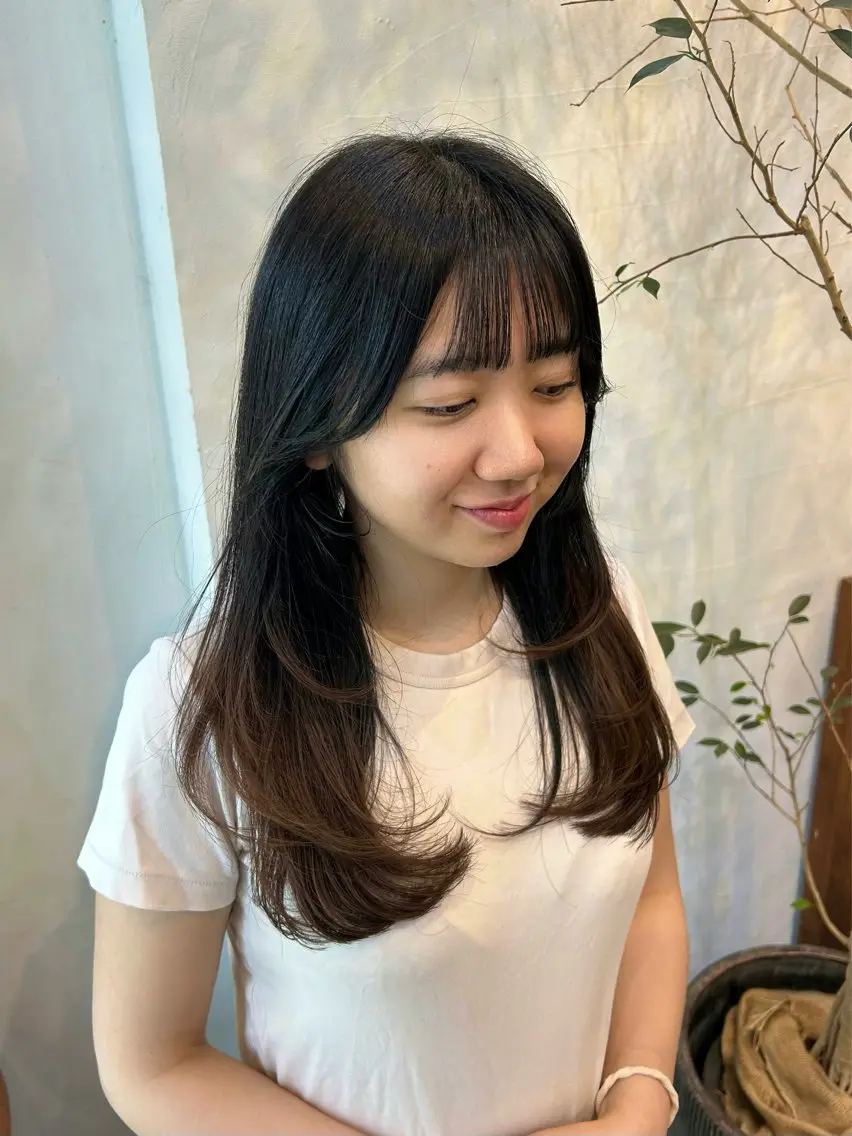 ロング 海奈 メンズカットのヘアスタイル