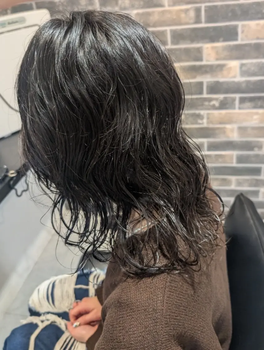 ミディアム パーマ ミディアムパーマ 河野日南/似合わせ/ メンズスタイルのヘアスタイル