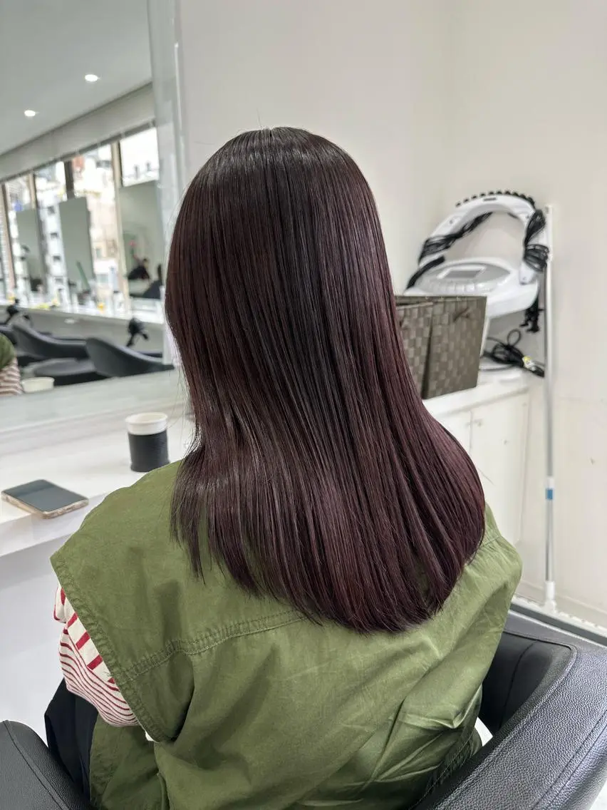 🌸ミニモ限定🌸✨カット+ケアワンカラー+ケア縮毛矯正✨ 透明感カラー 髪質改善 トレンドカット 暖色カラーの写真
