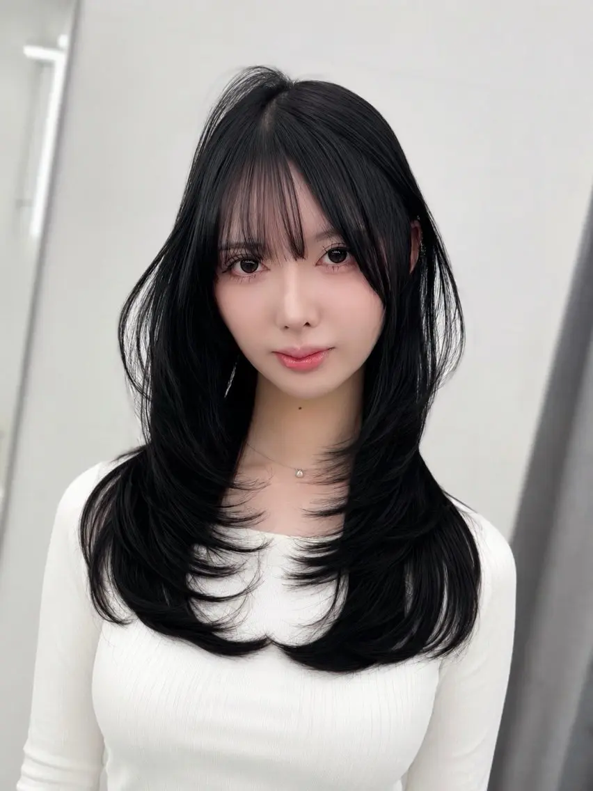 ロング カラー カット ヘアカラー トリートメント 顔まわりの神様✨ 透明感カラー藤嶋秀幸のヘアスタイル