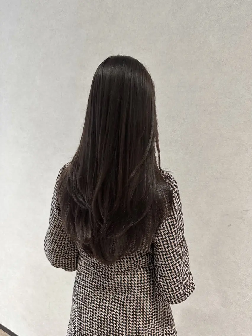 ロング カラー カット ヘアカラー トリートメント レイヤー/ハッシュ 渋谷/サッタのヘアスタイル