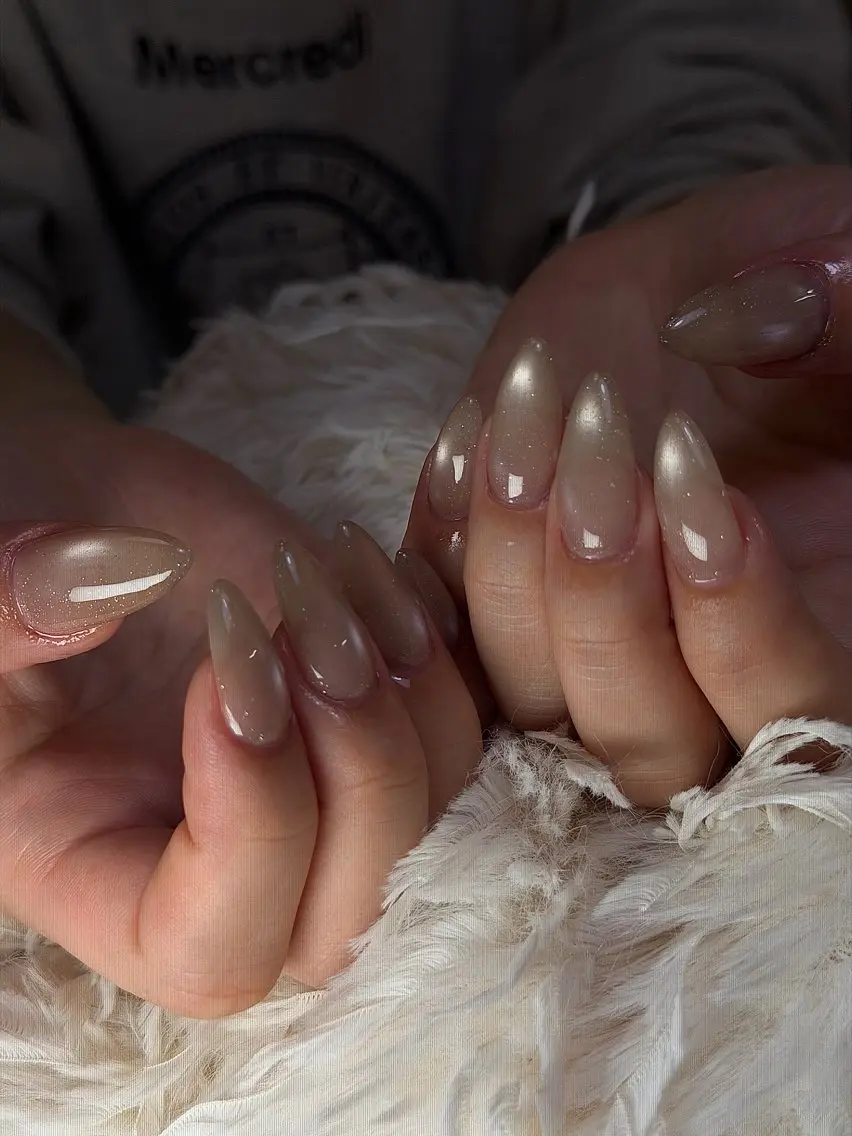 ミディアム ハンドネイル Latte Nail 十三のネイルデザイン