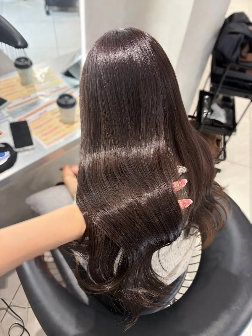 ロング カラー ブラウンカラー ココアブラウン ラベンダーカラー ピンクカラー ピンクラベンダー ヘアカラー トリートメント 韓国レイヤー×モテ髪 /MITSUKI🤍のヘアスタイル