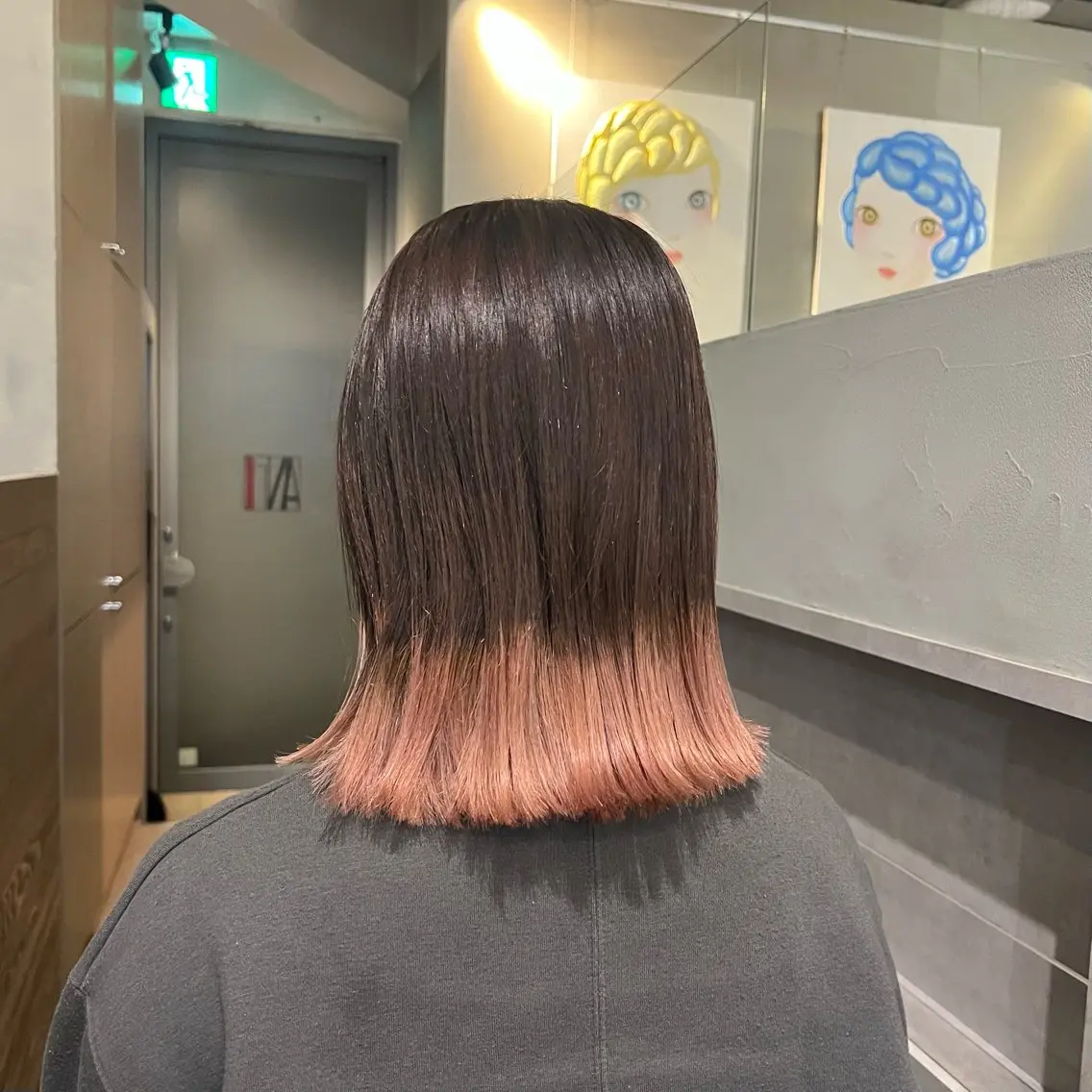 ミディアム カラー レイヤー／ボブ KAHOのヘアスタイル