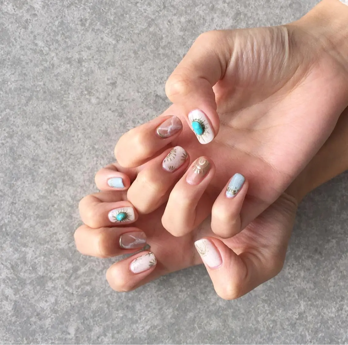 ネイル アートネイル ジェルネイル 持ち込み ハンドネイル nail salon Soeurのネイルデザイン