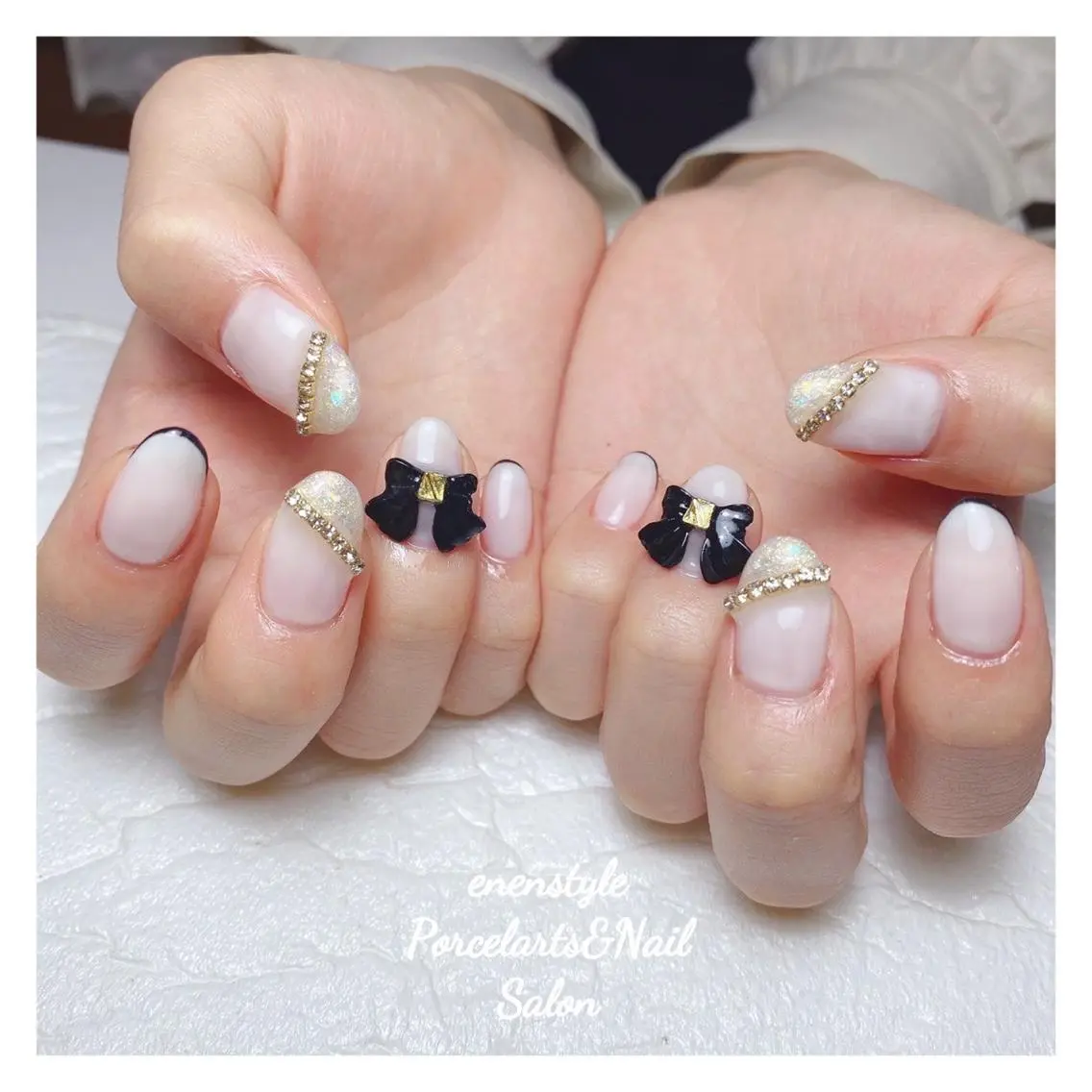 ミディアム ネイル 🐾enen style 🐾のネイルデザイン