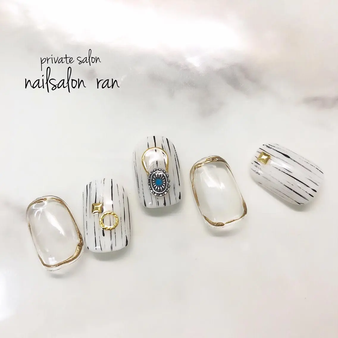 ネイル カジュアル 持ち込み nailsalon ranのネイルデザイン