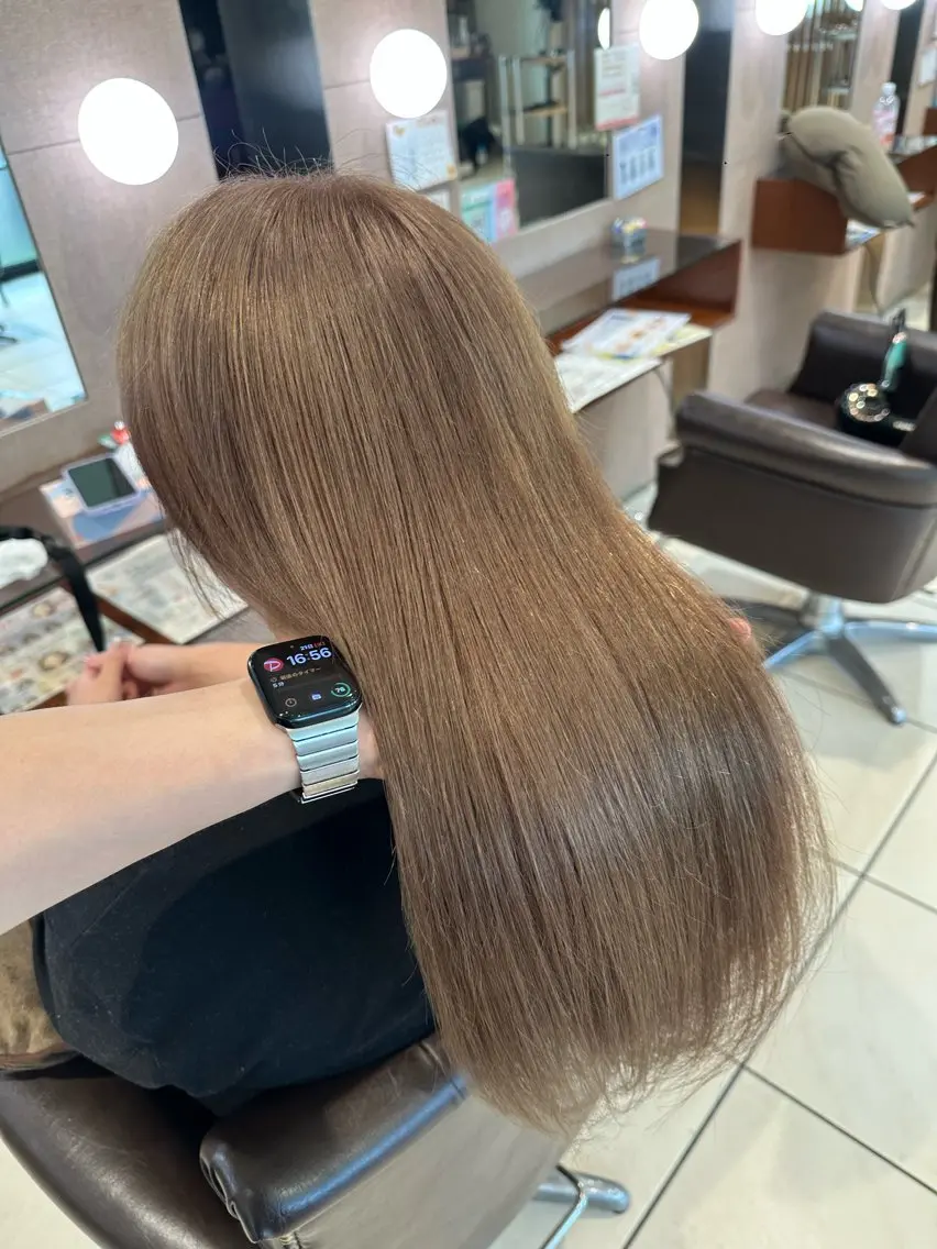 ロング カラー ブリーチ 透明感カラー トリートメント ヘアカラー トリートメント 💎ツヤ髪透明感💎 🌟佐藤壮也🌟のヘアスタイル