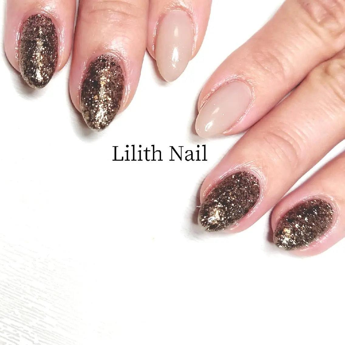 ネイル ラメ(グリッター) ハンドネイル Lilith Nailのネイルデザイン