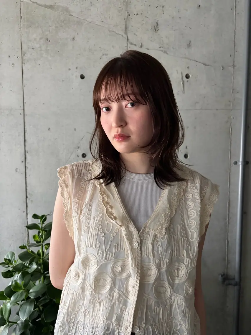 ミディアム カット ヘアカラー 透明感カラー/似合わ せカット/大島実加永のヘアスタイル