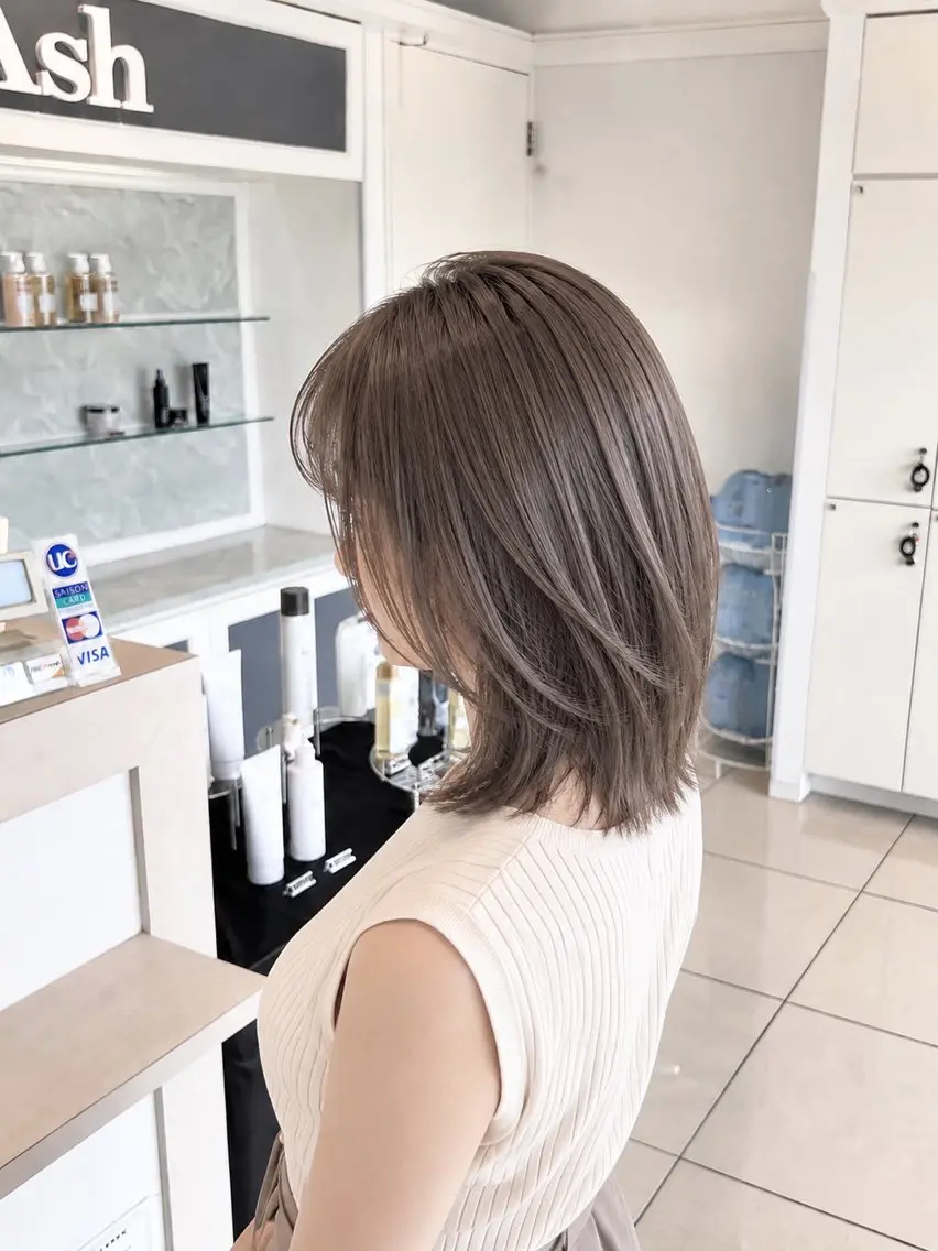 ミディアム カラー カット ヘアカラー トリートメント 金子 直樹のヘアスタイル