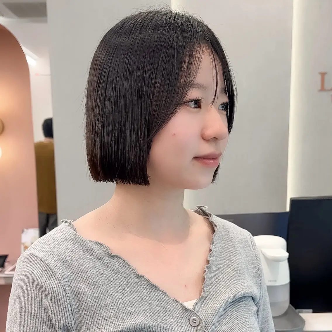 ショート カット 縮毛矯正 トリートメント 縮毛矯正/韓国ヘア /レイヤー🎀ミズキのヘアスタイル