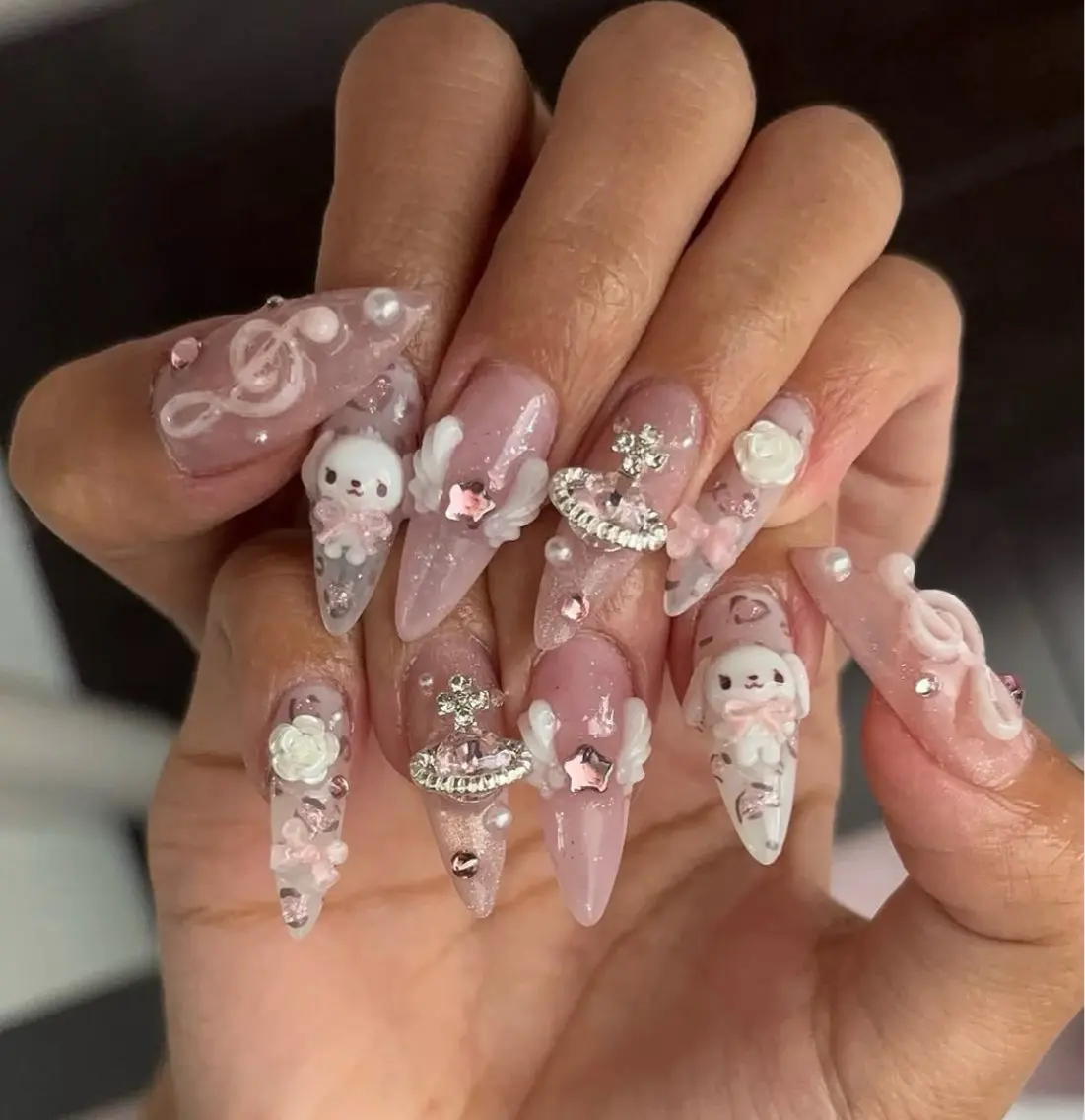 ネイル ドット フットネイル フレンチネイル 韓国ネイル マグネットネイル Hina KawaiiNailのネイルデザイン