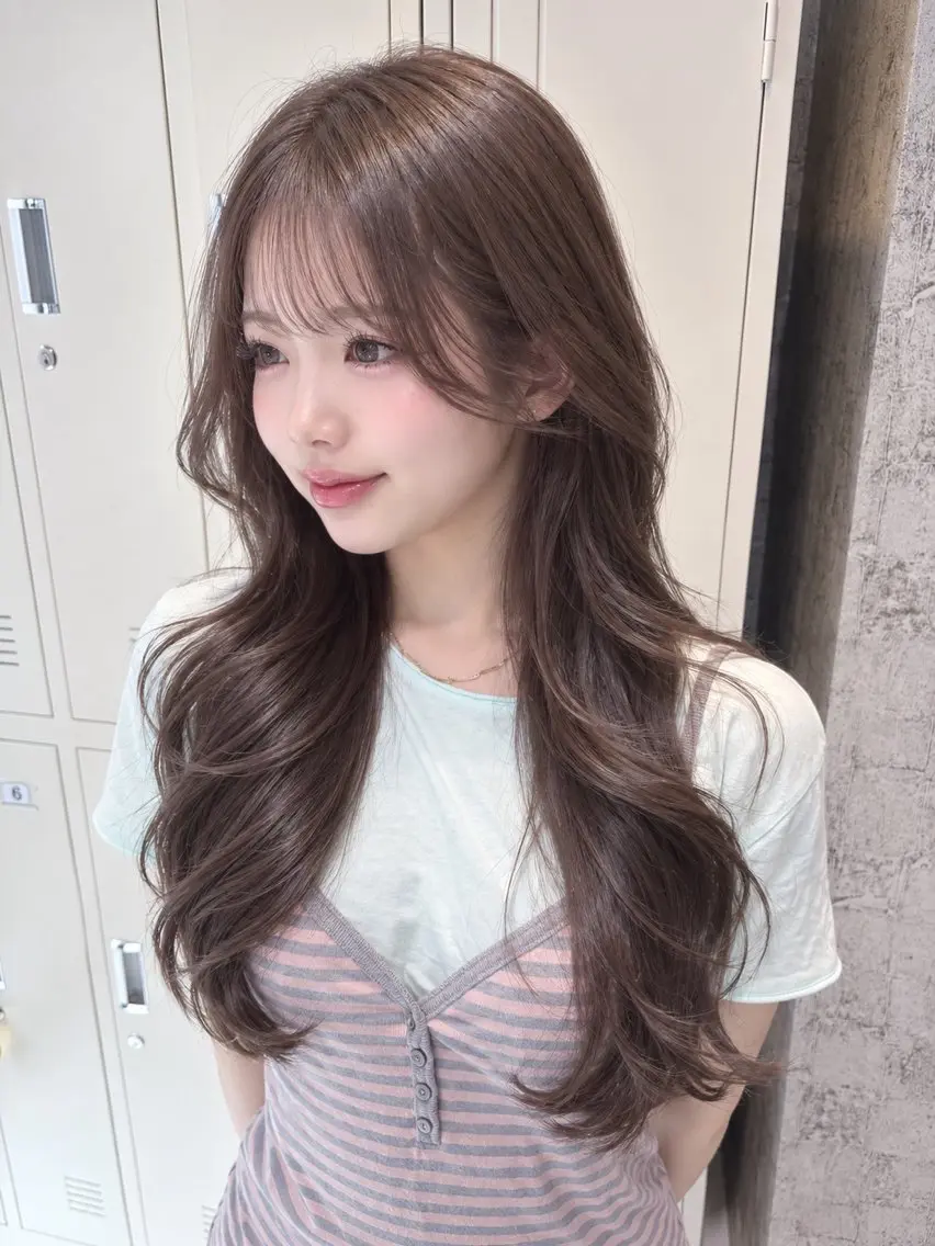 ロング カラー ヘアカラー 髪質改善カラー ✖️韓国レイヤー小澤のヘアスタイル
