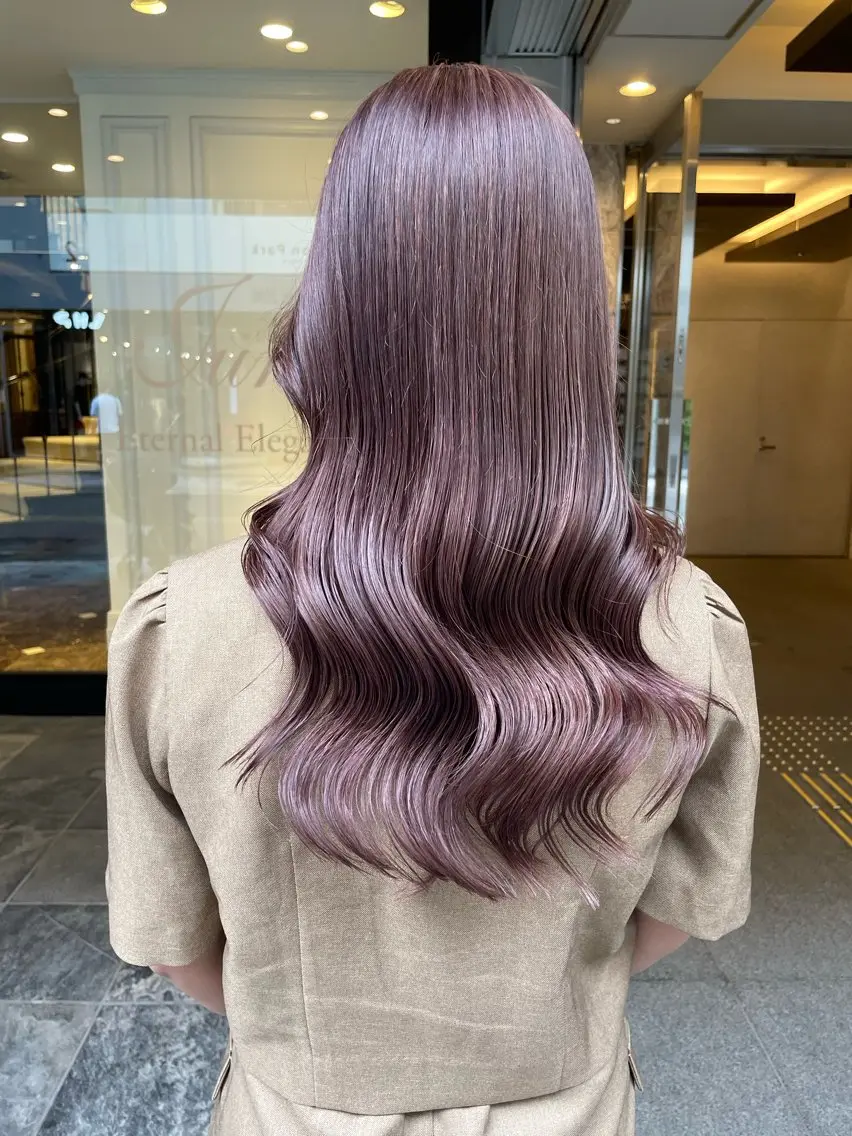ロング カラー ヘアカラー トリートメント 髪質改善will hairdesignのヘアスタイル