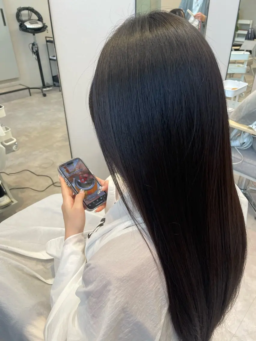 ロング 髪質改善 森 はるかのヘアスタイル