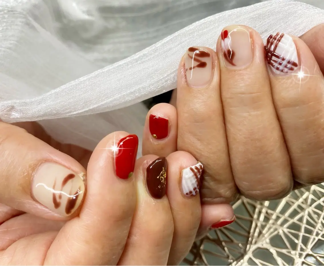 ネイル 持ち込み バレンタイン ハンドネイル ネイルサロン nail_upのネイルデザイン