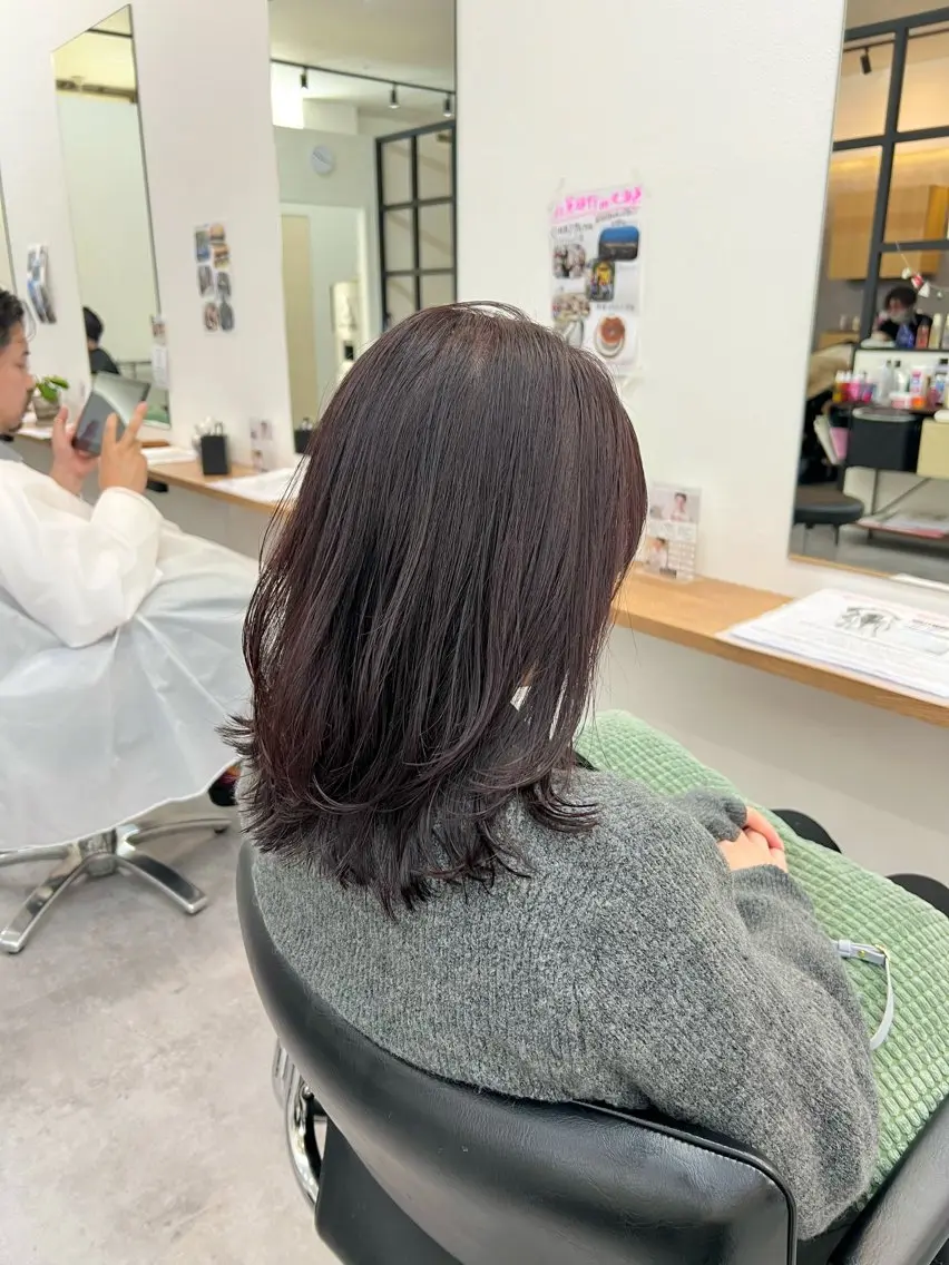 ミディアム カラー ラベンダーカラー ピンクカラー ピンクラベンダー レイヤーカット カット ヘアカラー トリートメント ✨NOMAD印西✨ 黒川勇輝のヘアスタイル