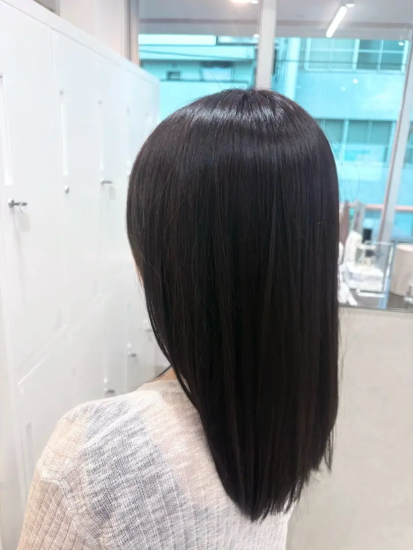 ロング カラー 黒髪 透明感カラー しゅう 🎀透明感🎀高崎のヘアスタイル