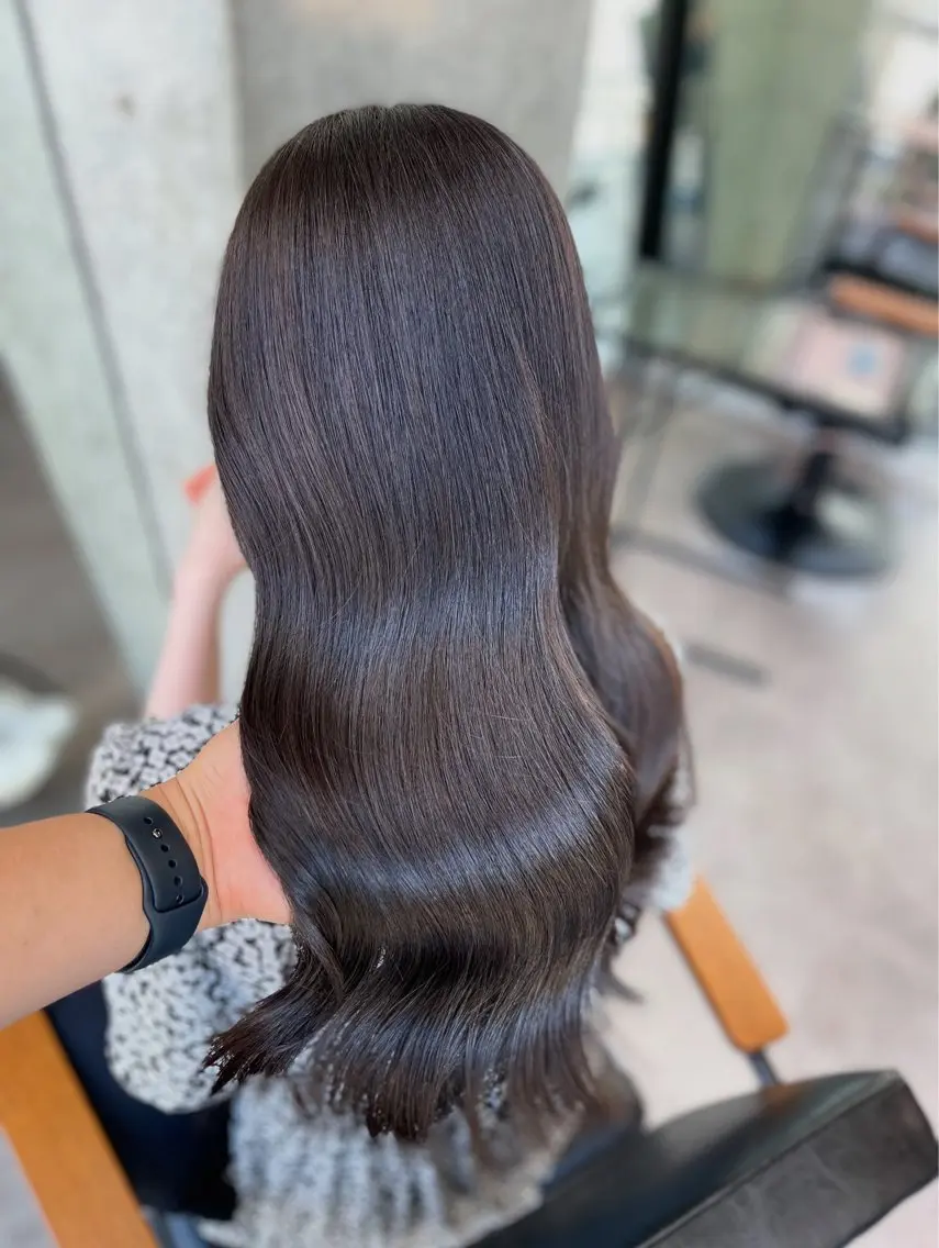 ロング カラー 髪質改善/堀江 ケアカラーtoshiのヘアスタイル