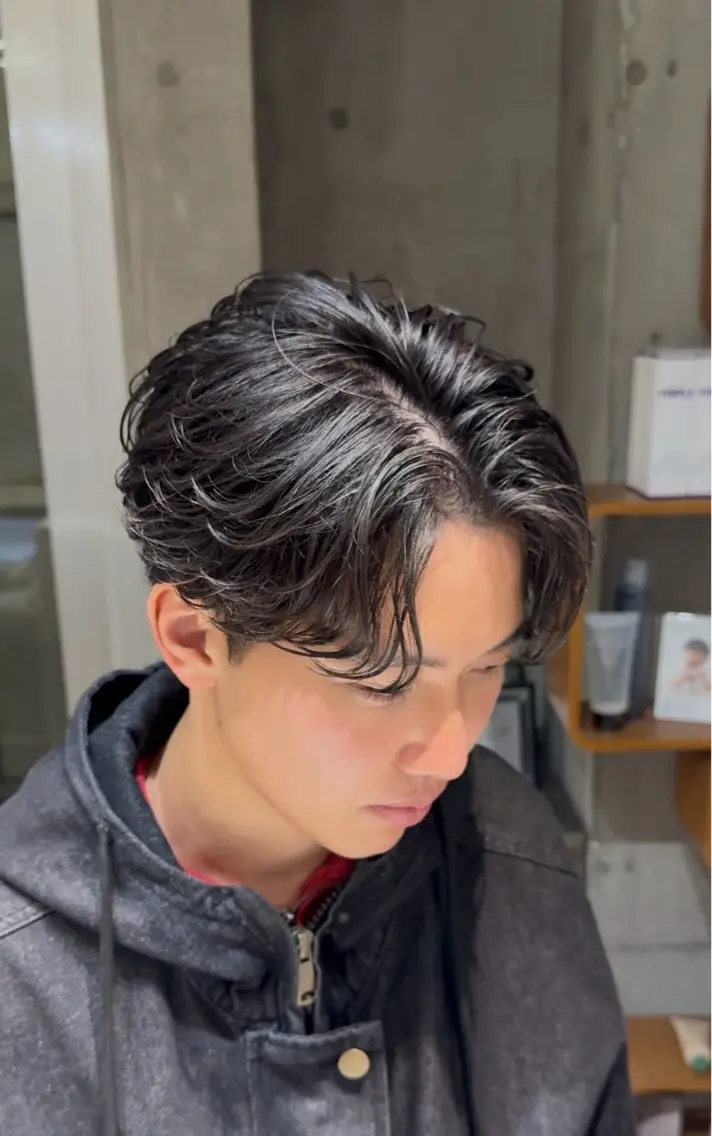 パーマ メンズ 遠藤 煌弥のヘアスタイル