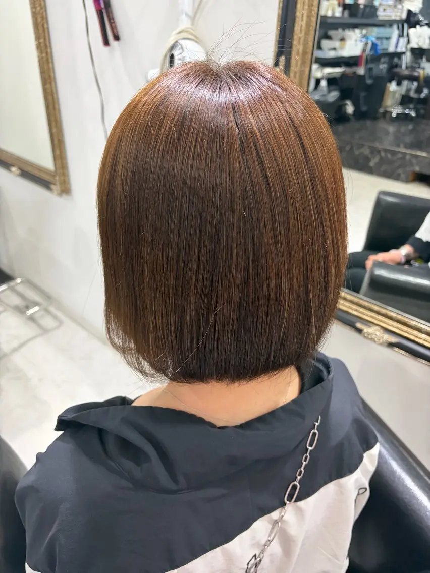 ショート 縮毛矯正 田中 沙織のヘアスタイル