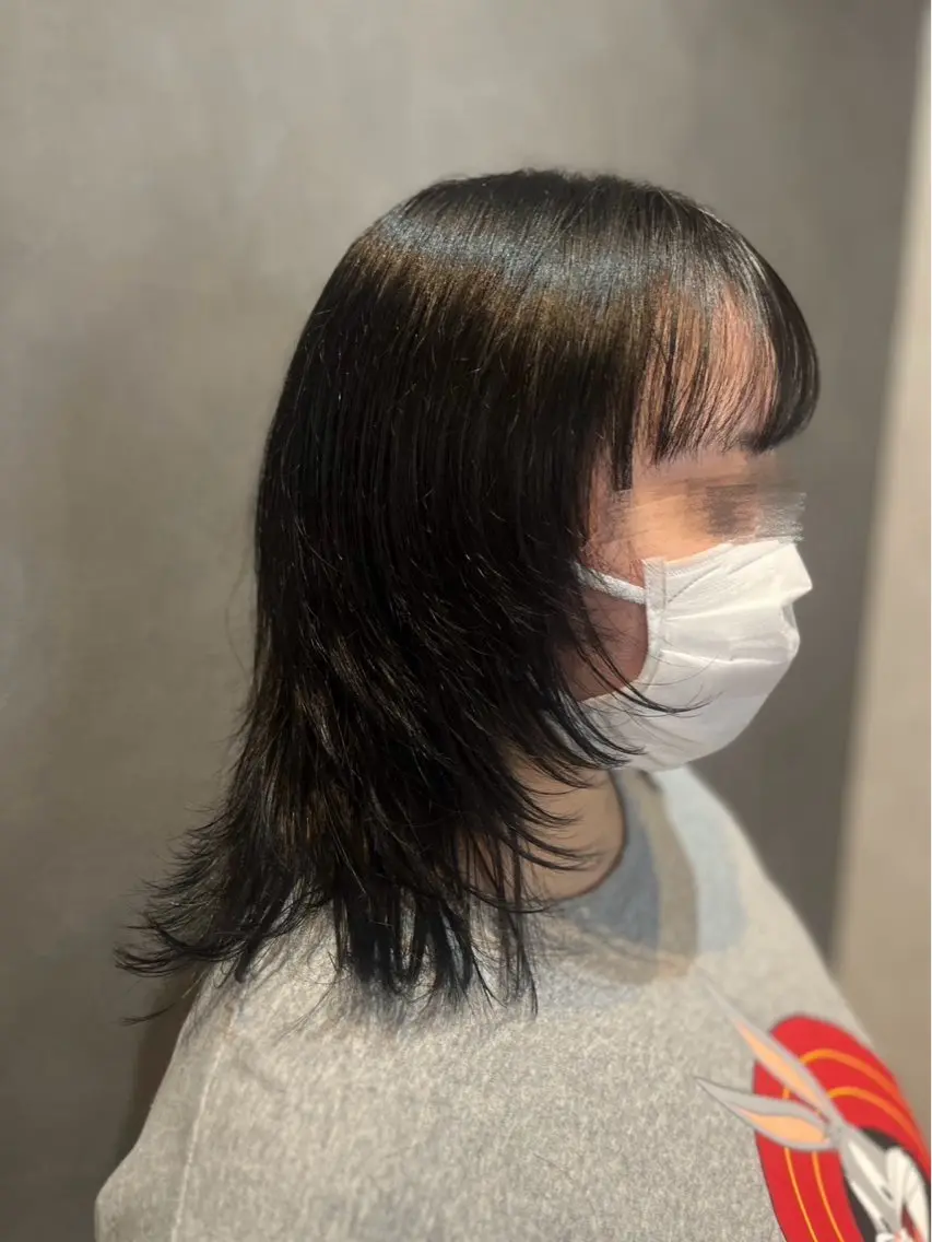 ミディアム 顔周りカット レイヤーカット ウルフカット YUITO/ 仙台のヘアスタイル
