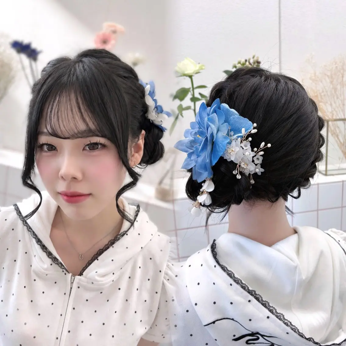 ヘアアレンジ お団子ヘア 浴衣 ヘアセット ゆうひ🎀艶カラー/ ヘアメ/チョコカラーのヘアスタイル