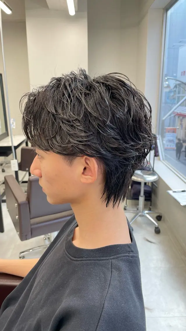 ミディアム パーマ メンズ カット パーマ メンズ特化AMITY SHINGOのヘアスタイル