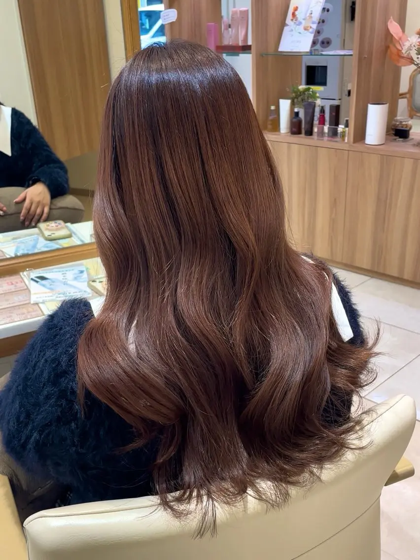ロング カラー ピンクカラー カット ヘアカラー トリートメント 髪質改善ケア/透明感 カラー伊藤 千尋のヘアスタイル