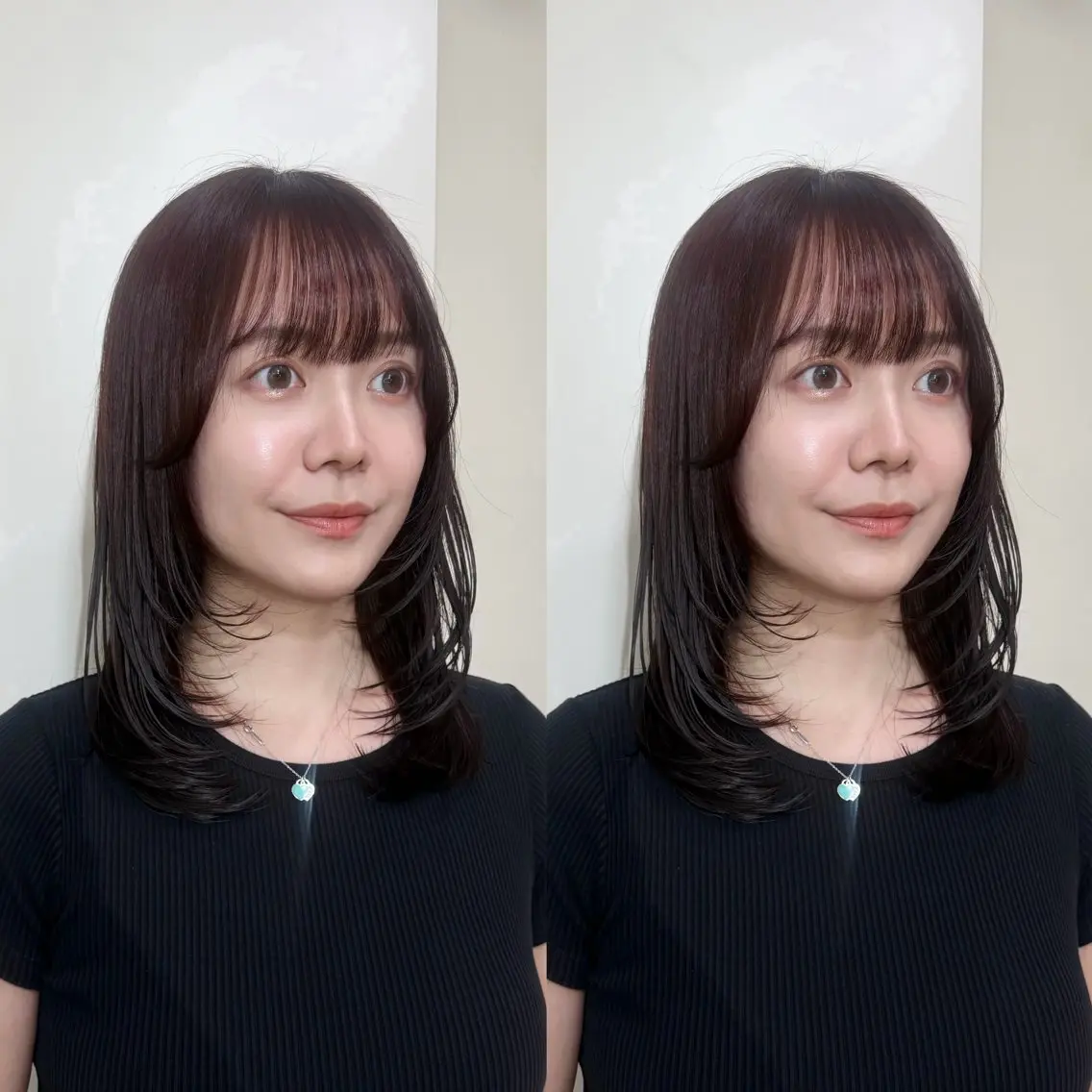 セミロング カラー 顔周りカット レイヤーカット カット ヘアカラー トリートメント 🎀艶カラー/ヘアメ しおり🎀のヘアスタイル