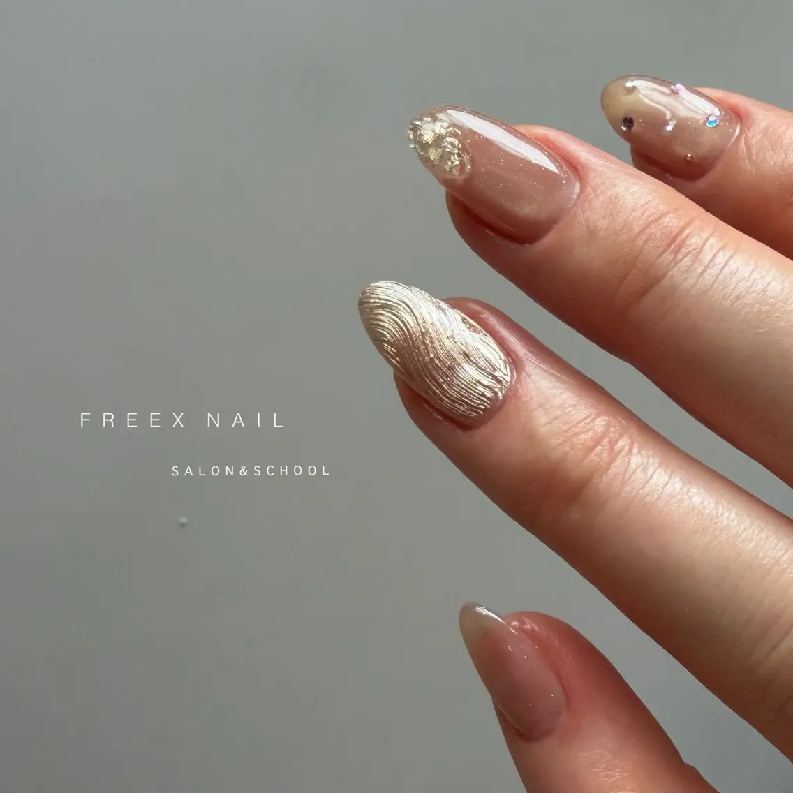ネイル マグネットネイル ハンドネイル ハンドケア freex nail /ニュアンス/個性派のネイルデザイン