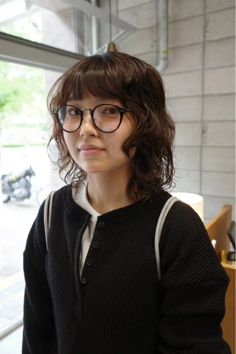 ミディアム パーマ 西宮北口パーマ特化 鮫島竜海のヘアスタイル