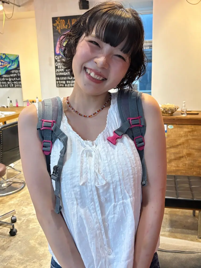 ショート パーマ 小日向 沙織のヘアスタイル