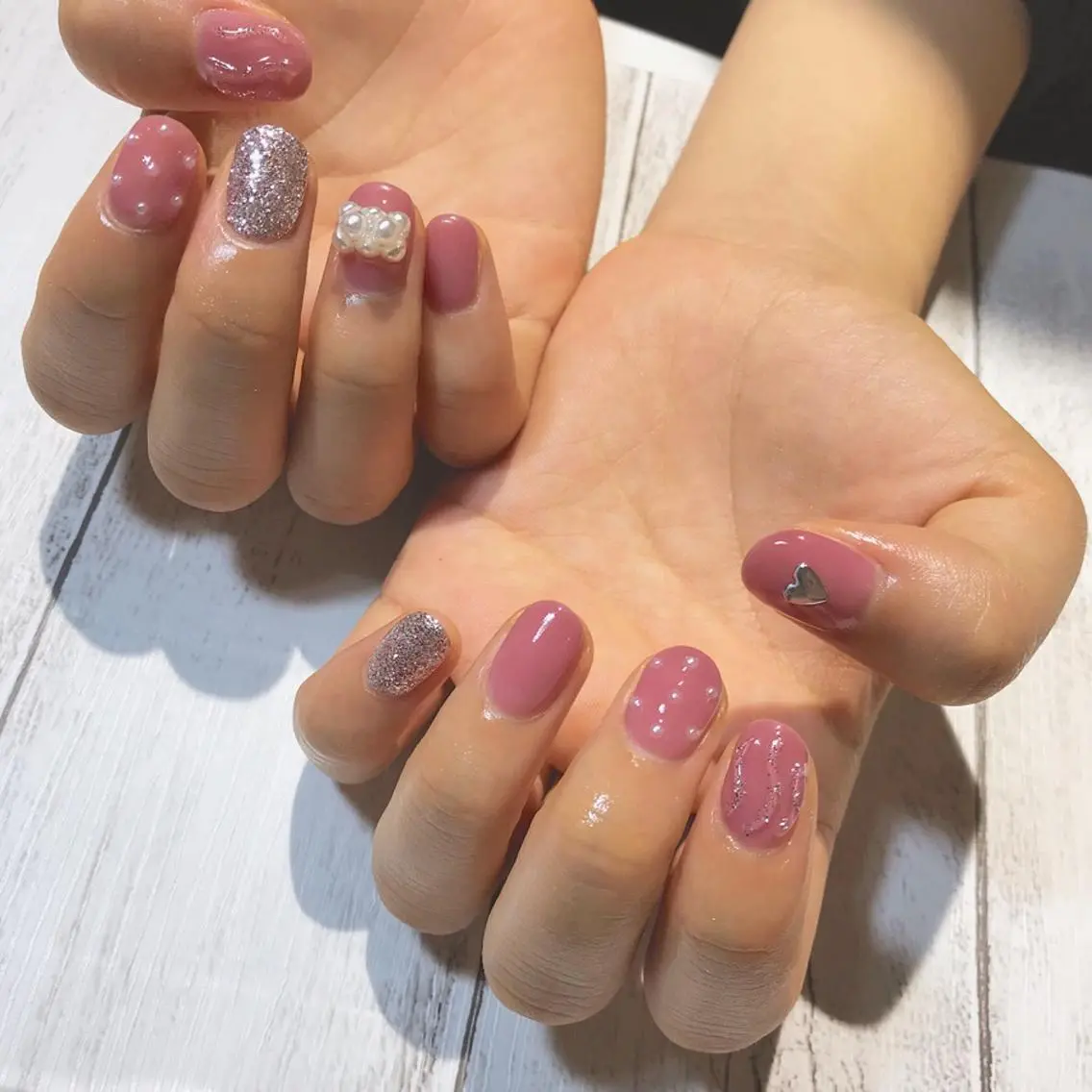 ネイル アートネイル クリアネイル ピンク MIORA︎ マツエク×ネイルのネイルデザイン