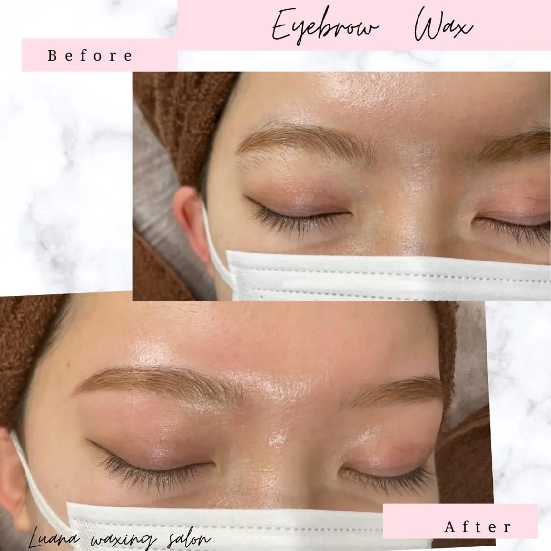 アイブロウ 眉毛ワックス脱毛 Luana wax 🐚根本のエステ・リラクイメージ