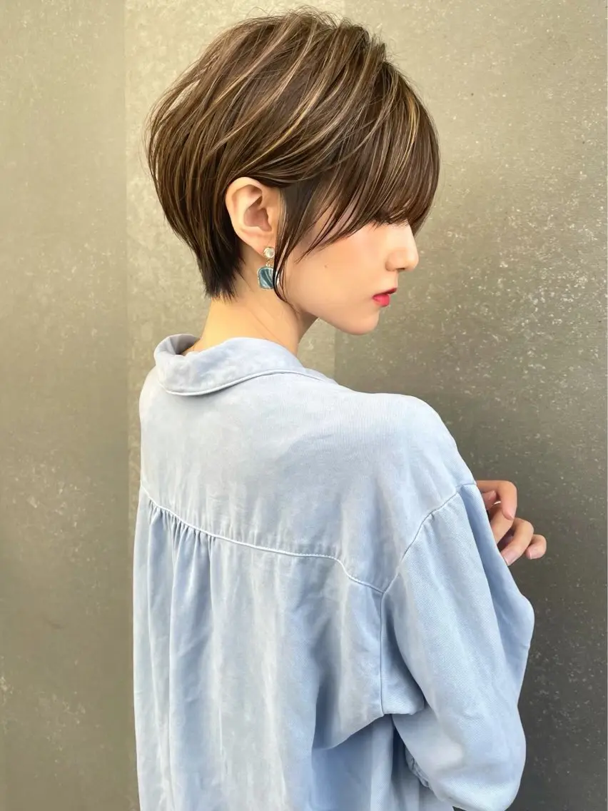 ショート カラー カット ヘアカラー トリートメント 🌟透明感カラー× 小顔カット いっせいのヘアスタイル