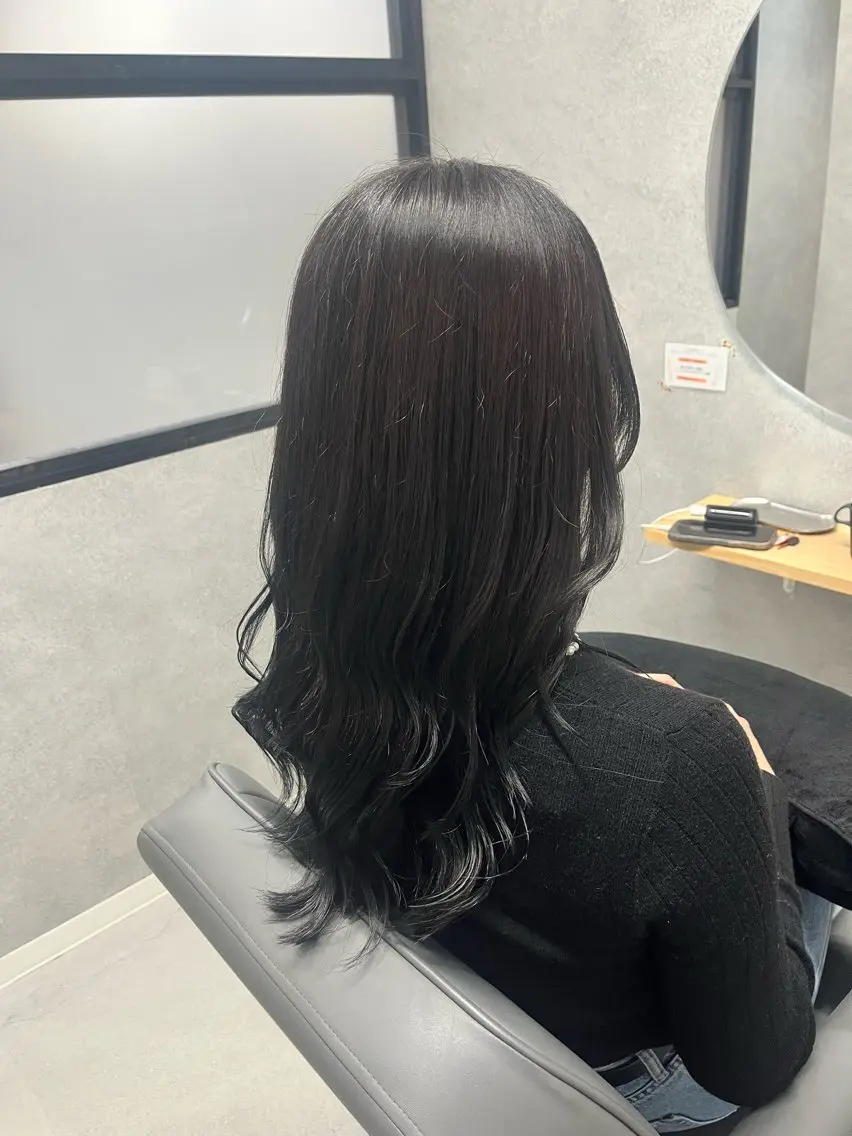 セミロング カラー sayaka 透明感カラーのヘアスタイル