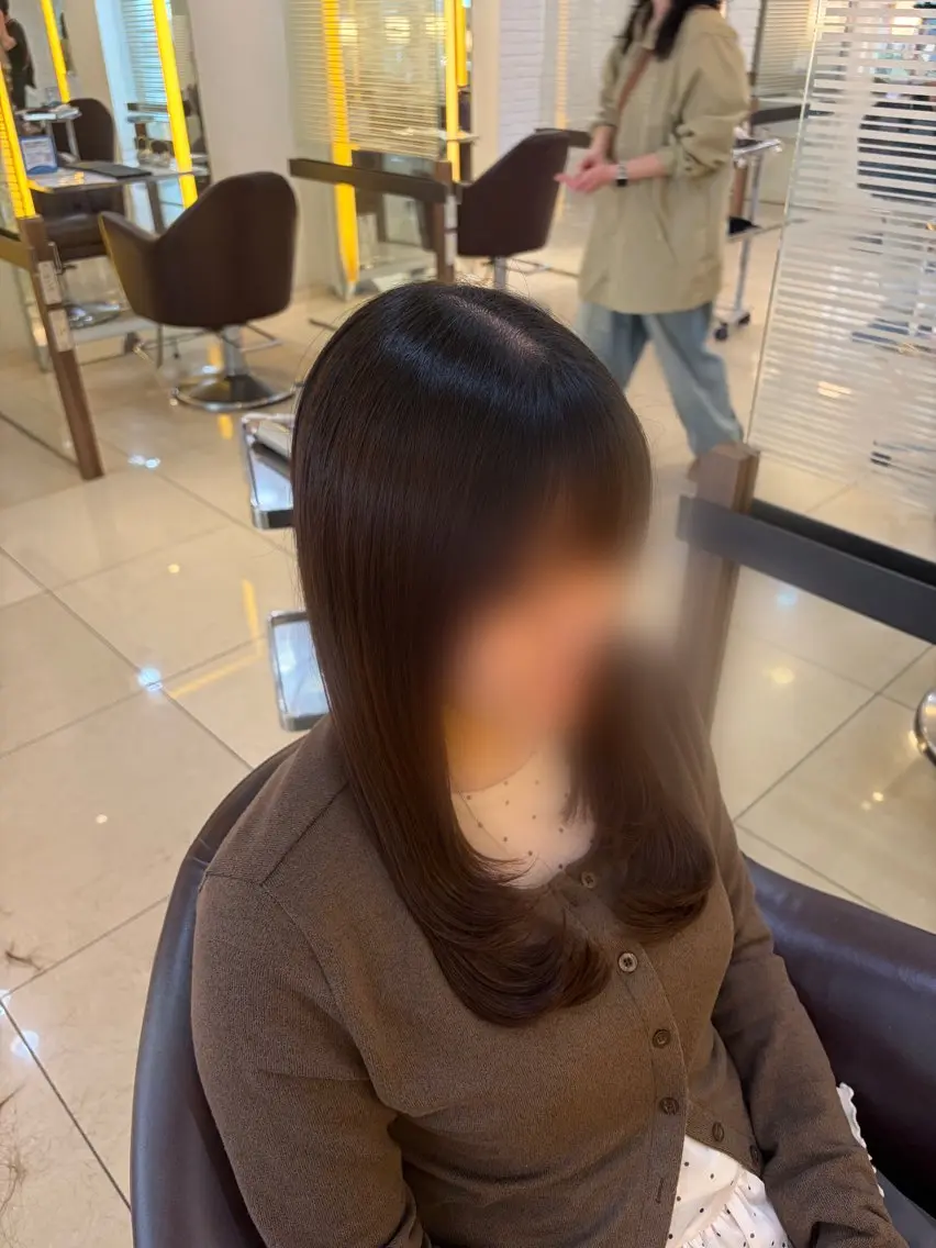 ロング レイヤーカット カット 🎀ноиокa🎀 レイヤー×暖色カラーのヘアスタイル