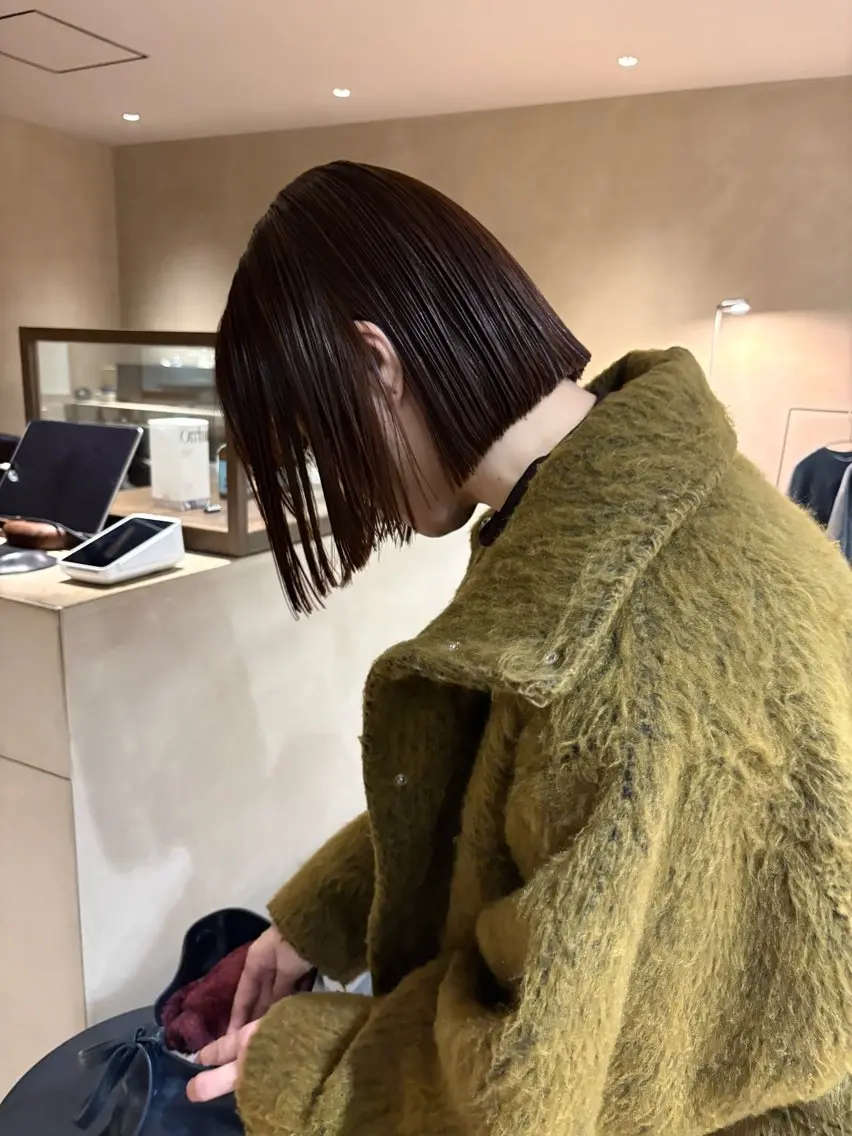 ショート パーマ カット 縮毛矯正 ボブ/ヘアセット 結婚式卒業式アレンジのヘアスタイル