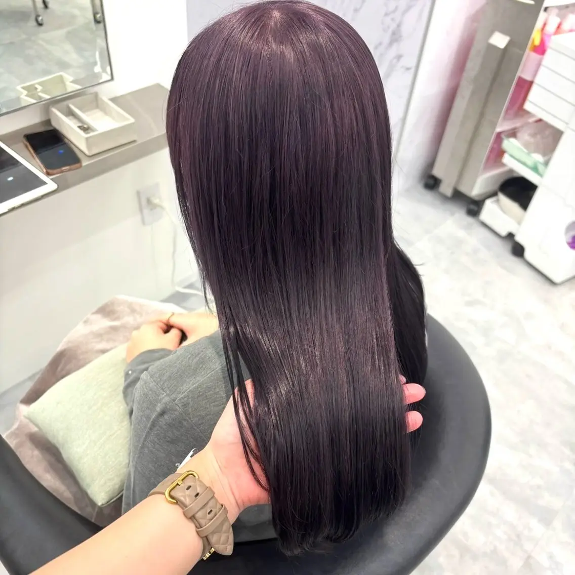 ロング カラー ヘアカラー ParveMix 楠本結菜💟のヘアスタイル