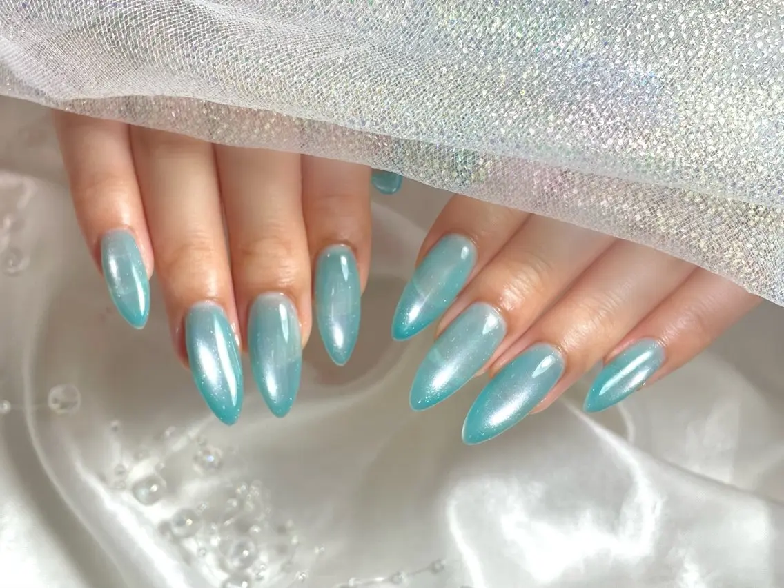 ネイル ジェルネイル マグネットネイル パラジェル ハンドネイル joie ange 雪菜のネイルデザイン