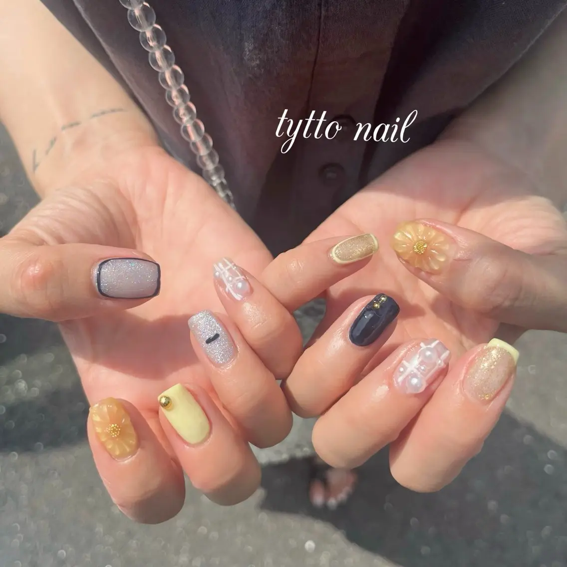 ネイル オーロラネイル フラッシュネイル キラキラネイル 韓国ネイル マグネットネイル ハンドネイル tytto nail ❤︎‪‪eri‪‪のネイルデザイン