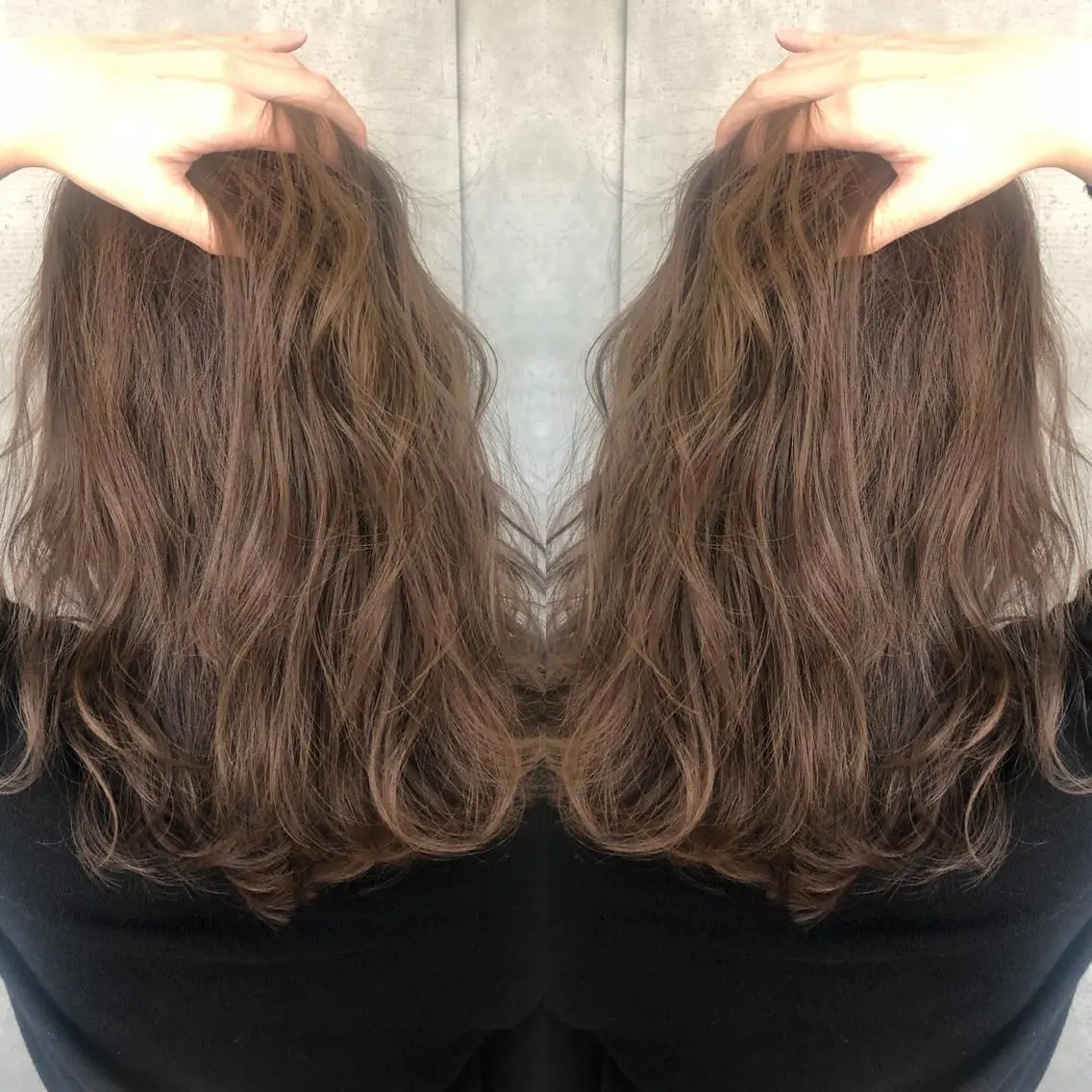 セミロング カラー カット ヘアカラー ♡美髪•艶髪♡砂川 なつきのヘアスタイル